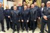 Die Geehrten der Feuerwehr Gerchsheim bei der Jahreshauptversammlung: Reihe vorne von links: Leo Hofmann, Fritz Weber und Michael Fischer; hinten von links: stellvertretender Abteilungskommandant Michael Henneberger, Herrmann Spiegel, Hauptkommandant Markus Herold, Richard Wörner, Adolf Schiller, Albert Brückner, Adam Lesch, Bürgermeister Johannes Leibold und Abteilungskommandant Anton Kraus.
