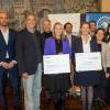 Bei der Scheckübergabe im Rathaus von links: Jonas Hemrich, Dieter Schneider, Gunther Schunk, Anna Stolz, Dr. Tobias Mühling, Judith Roth-Jörg, Dr. Georg Ziegler, Prof. Andrea Reiter, Lisa Demar und Thomas Eberth.