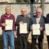 Im Bild: Bernd Winkel (1. Vors.), Gerhard Döll, Robert Schmidt, Dieter Rösch und Peter Darmietzel.