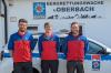 Unser Bild zeigt (von links) Jonas Schneider, stellvertretender Bereitschaftsleiter, Johannes Voll, Bereitschaftsleiter, und Mark Büchner, stellvertretender Bereitschaftsleiter bei der Bergwacht Oberbach.