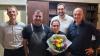 Auf dem Foto Vorsitzender Thomas Klein, Petros Triantis, Wula Moka, Vorsitzender Fabian Ackermann, Vorsitzender Michael Zeck.