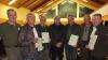 Waidgenossen wurden für ihre Treue zur Jäger-Kreisgruppe Ochsenfurt geehrt (von links): Vorsitzender Hans-Peter Konigorski, Jürgen Hildmann, Gerhard Klingler, Winfried Engert, Gerhard Zobel, Reinhard Kaupert und Michael Pfeuffer.