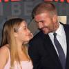 David Beckham mit Tochter Harper (13), seinem jüngsten Kind.  