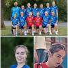 Collage: Bayernliga-Mannschaft (Hammelburg I) aus der Saison 2025 (oben), Hanna Schmitt (links), Lena Schmitt (rechts)