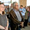 Zahlreiche Besucherinnen und Besucher sind am Mittwoch, 30. April 2025, der Einladung zum Richtfest im Theater in Schweinfurt gefolgt. Das Theater in Schweinfurt wird derzeit saniert, die Wiedereröffnung des Haupthauses ist für Oktober 2027 geplant. 