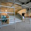 Blick in den Vorraum des Theaters in Schweinfurt am Mittwoch, 30. April 2025. Das Theater wird derzeit saniert, die Wiedereröffnung des Haupthauses ist für Oktober 2027 geplant. 
