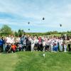 Teilnehmer/innen des Turniers Jugend Saisoneröffnung im Golf Club Würzburg.