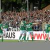 Das Siegtor für Schweinfurt: FC-05-Stürmer Sebastian Müller trifft im Derby gegen die Kickers zum 2:1, der FC 05 steigt in die Dritte Liga auf.