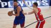 Nikola Jokic (l.) kam auf 16 Punkte.