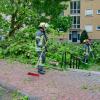 In Lauterbach waren die Einsatzkräfte nach dem Unwetter gefordert. In Lauterbach waren die Einsatzkräfte nach dem Unwetter gefordert.