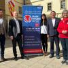 Vorfreude auf die 32. Mainfranken-Messe bei (von links) Thomas Herrmann (Leiter des städtischen Fachbereichs Wirtschaft, Wissenschaft, Standortmarketing), Kultur- und Wirtschaftsreferent Benedikt Stegmayer, Ramona und Dieter Link (RW Messen und Events GmbH) und Kornelia Hock (WVV Mobilität). 