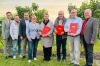 Ehrungen bei der SPD in Sennfeld (v.l.) Landrat Florian Töpper, 2. Vorsitzender Christian Birkmeyer, stv. Kreisvorsitzender Stefan Rottmann, Kreisvorsitzende Martina Braum, Erika Wald, Hermann Reck, Günter Mergner, Vorsitzender Helmut Heimrich.