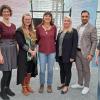 Im Rhön-Klinikum wurde die Ausstellung "Wenn die Wiege leer bleibt" eröffnet. Das Foto zeigt (von links): Klinikseelsorgerin Karina Dietz, Lara Kuhlmey und Robina Huy von der Christian-Presl-Stiftung, Ute Gehweiler vom Eichenhäuschen, Annette Hartmann, kaufmännische Leitung am Rhön-Klinikum Bad Neustadt, Bürgermeister Michael Werner und Pfarrerin Tina Mertten. 