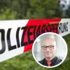 Polizeiabsperrung Flatterband abgesperrt - Mann: Prof. Dr. Sebastian Kunz - Leiter des Instituts für Rechtsmedizin an der Uniklinik Ulm