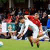 Mit einem klaren 5:0 entschied die Spielvereinigung Kaufbeuren (in weiß) das Derby gegen den SVO Germaringen für sich. Damit spielen die Kaufbeurer auch in der kommenden Saison in der Bezirksliga. 