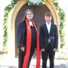 Auf dem Bild von links Pfarrerin Beate Hofmann-Landgraf und Leonas Nieder.