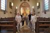 Ermöglicht durch die Pfarrgemeinde holt der WCC mit dem Beitrag „mozART in Waldbrunn - Licht und Schatten, von Barock bis Gegenwart“ das weltbekannte Würzburger Mozartfest nach Waldbrunn in die St.-Norbertus-Kirche. Die Verantwortlichen (von links): Initiatorin Ulrike Wilhelm, Maximilian Wilhelm, Jutta Frank, Anna-Lena Schrauth, WCC-Clubpräsident Nicholas Wilhelm und stellvertretende Gesellschaftspräsidentin Caroline Werner.