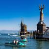 Neben Jachten und Schiffen kann man auf dem Bodensee ganz einfach selbst mit einem Boot unterwegs sein: Am Ufer zwischen Überlingen und Lindau. Neben Jachten und Schiffen kann man auf dem Bodensee ganz einfach selbst mit einem Boot unterwegs sein: Am Ufer zwischen Überlingen und Lindau.