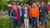 Der Vorstand des Weinbauvereins Oberschwarzach und die geehrten Mitglieder vor der Abt Ludwig-Hütte in Oberschwarzach.