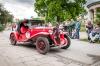 Rund 150 Fahrzeuge fuhren am Sonntag bei der 25. Oldtimer-Rallye Sachs Franken Classic am Kurpark in Bad Kissingen ins Ziel ein.