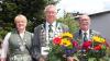 Schützenkönig Frank Marschall (Mi.) mit 2. Ritterin Melanie Marschall (li.) und 1. Ritter sowie Königspokalgewinner Günther Panzer.