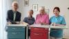 Es freuen sich bei der Übergabe der Ausbildungswägen (von links.): Einrichtungsleiter Raimund Binder, Anja Welzenbach, Renate Kleinhans, 1. Vorsitzende vom Förderverein und Anh Pham, Auszubildende.