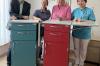 Es freuen sich bei der Übergabe der Ausbildungswägen (von links.): Einrichtungsleiter Raimund Binder, Anja Welzenbach, Renate Kleinhans, 1. Vorsitzende vom Förderverein und Anh Pham, Auszubildende.