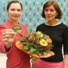 Kamuna 2005, Birgit Keil, Direktorin Staatstheater, und Anngelika Stepken (r.), Geschäftsführerin Badischer Kunstverein
