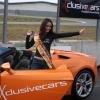 Miss Nordrhein-Westfalen Caroline Ringwelski im Lamborghini Gallardo LP560 Spyder.