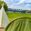 Das 1. Protestcamp in Maxau gegen die zweite Rheinbrücke (Archivbild)