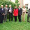 v.l.: Frank Marrenbach, Prof. Michael Goer, Oberbürgermeister Wolfgang Gerstner, Prof. Michael Petzet,  Brigitte Goertz-Meissner, Andreas Förderer, Lisa Poetschki-Meyer und Volkmar Eidloth.