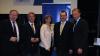 v.l.n.r.: Heinz Golombeck (FDP-Kreisvorsitzender Karlsruhe-Stadt), Uwe Künzel (Landtagskandidat FDP Ettlingen), Ulrike Heiden (FDP-Landtagskandidatin Karlsruhe-West), Thomas H. Hock (FDP-Landtagskandidat Karlsruhe-Ost), Christian Lindner (FDP-Generalsekretär)