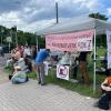Die Letzte Generation veranstaltete am 25. Mai vor dem Karlsruher Heizkraftwerk eine Mahnwache.