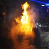 Ausgebrannt: Stichflamme schießt aus brennendem Autogas-Tank