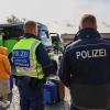 Polizei-Großkontrolle auf A5 und A8 am 13. Oktober 2024.