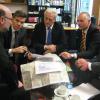 Die CDU-Bundestagsabgeordneten Axel E. Fischer, Thomas Gebhart  und Ingo Wellenreuther  mit  Bundesverkehrsminister Peter Ramsauer (CSU).