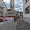 Baustelle in der Rintheimer Hauptstraße.