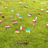 Was aussieht wie die EM der Schlümpfe, ist toternster Streik: Statt Hundehaufen markierte nun ein kleinkarierter Unbekannter Hasenköttel-Tretminen im Karlsruher Schlossgarten. Da war der Hase aber nachlässig...