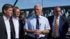 Die CDU-Bundestagsabgeordneten Ingo Wellenreuther, Thomas Gebhart (v. l.) und Axel Fischer (r.) mit Minister Peter Ramsauer auf der Rheinbrücke.