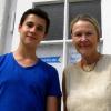 Der junge Botschafter und die Politikerin: Nelson Demant und seine Patin, die Karlsruher Grünen-Bundestagsabgeordnete Sylvia Kotting-Uhl, beim Interview bei ka-news.