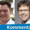 Die ka-news-Redakteure Felix Neubüser (linkes) und Moritz Damm.