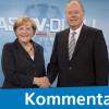 Angela Merkel. und Peer Steinbrück