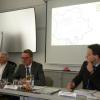 Die Polizei informierte in einer Pressekonferenz am 16. Mai über aktuelle Zahlen und Trends bei Wohnungseinbruchskriminalität: Erster Kriminalhauptkommissar Hans-Joachim Rausch, Leitender Kriminaldirektor Karl-Heinz Ruff und Alexander Ebert, Leiter des Krimininalkommissariats Bruchsal).