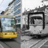 Da treffen Generationen aufeinander: Die Linie 9 (1970) und Linie 5 (2014).