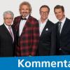Die "Wetten, dass..?"-Moderatoren: Frank Elstner,Thomas Gottschalk, Wolfgang Lippert, Markus Lanz.