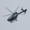 Polizeihubschrauber im Einsatz - Suche nach einem vermissten Rentner.