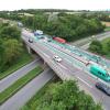 Autobahnbrücke über die B38 im Bereich der A65-Anschlussstelle Landau-Süd.