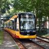 Die Bahn mit der Nummer 348 dieses Fahrzeugtyps: Das ist die Mess-Straßenbahn.