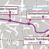 Leitung des Schienenersatzverkehrs in Durlach Leitung des Schienenersatzverkehrs in Durlach