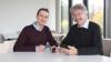 Juri Kübler im Gespräch mit Professor Karlheinz Blankenbach, der die Abschlussarbeit betreute. Juri Kübler im Gespräch mit Professor Karlheinz Blankenbach, der die Abschlussarbeit betreute.